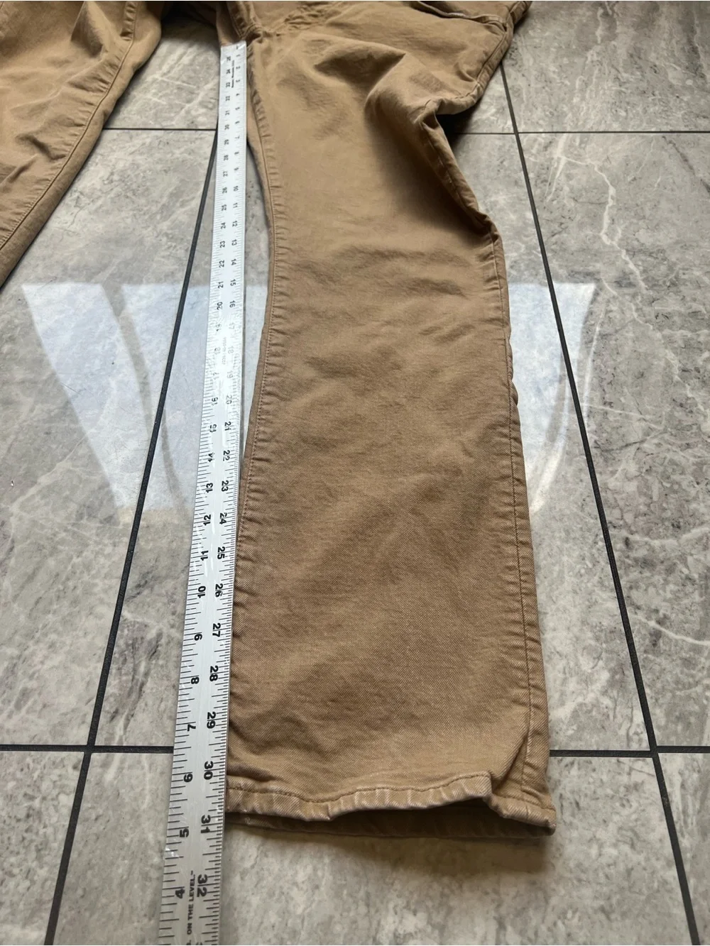 Polo Ralph Lauren Men's Chino Pants 34x32 Tan Khaki Slim Straight Logo Casual